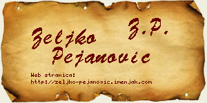 Željko Pejanović vizit kartica